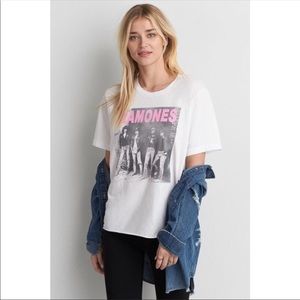 American Eagle Ramone’s distress band tee